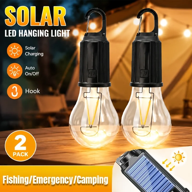 Outdoor Camping House - Solar LED Camping Lights Type-C Rechargeable