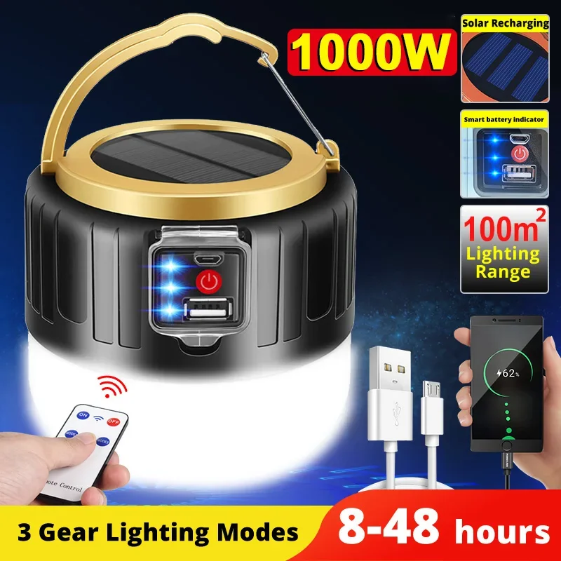 Outdoor Camping House - LED Solar Camping Light Power Bank