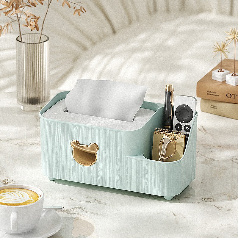 Bear Canister - Cartoon Bear Multi-functional Storage Tissue Box,
