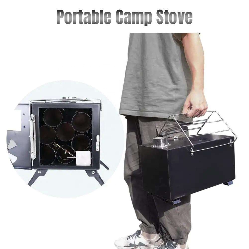 Portable Outdoor Stainless Ste - đánh giá và giá Outdoor Camping Wood Burning Stove