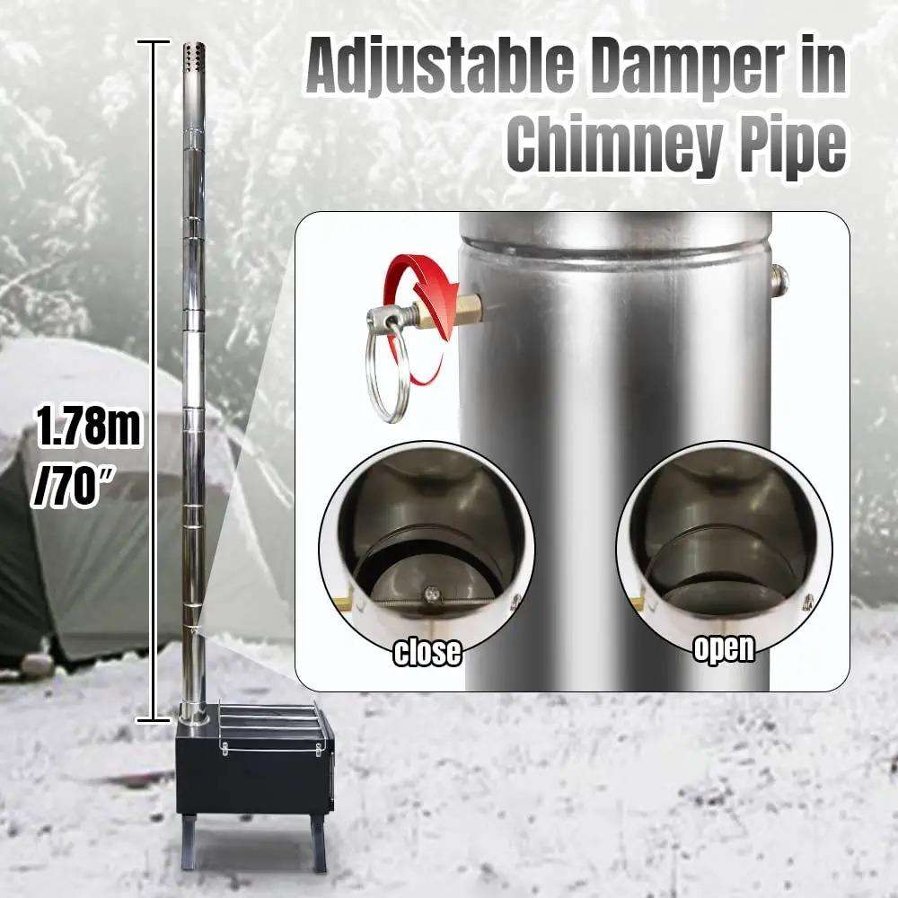 Portable Outdoor Stainless Ste - đánh giá và giá Outdoor Camping Wood Burning Stove