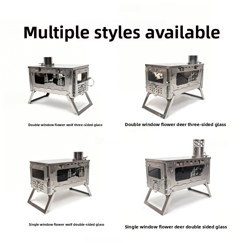 Stainless Steel Foldable Porta - đánh giá và giá Outdoor Camping Wood Burning Stove
