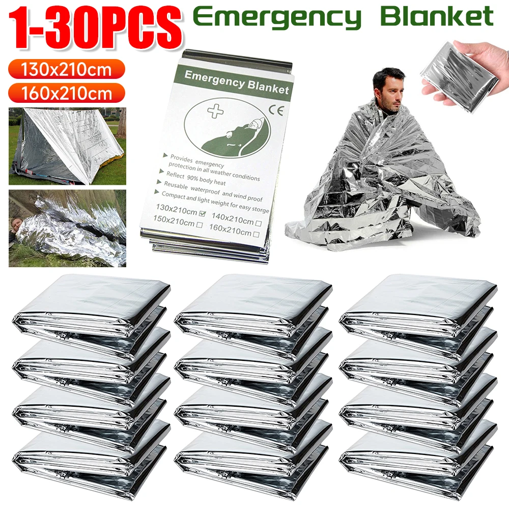 1-30PCS Emergency Blanket Outd - đánh giá và giá Outdoor Camping Mat Waterproof